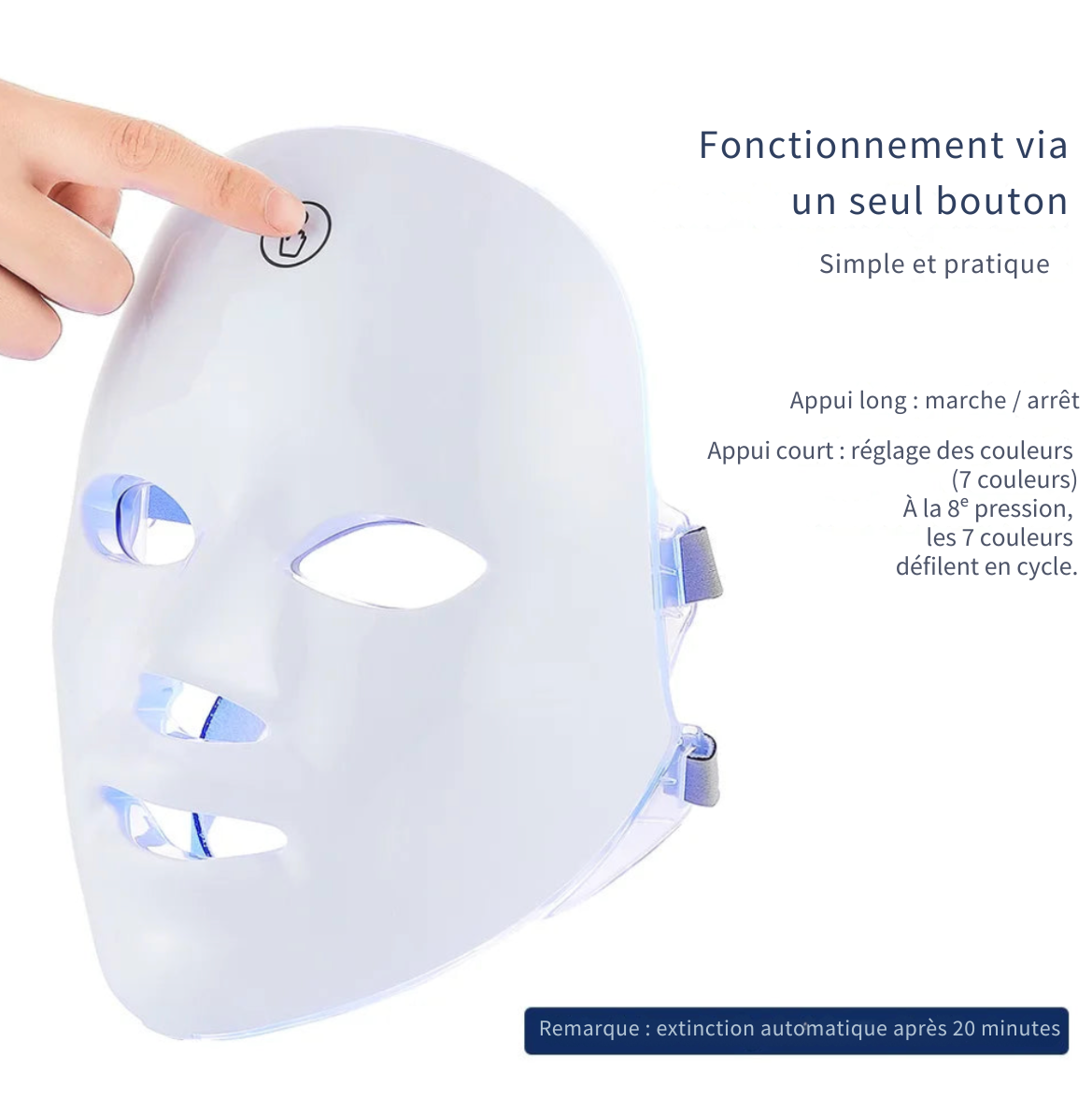 MASQUE DE BEAUTÉ LUMINEUX LAKERAIN – 7 COULEURS