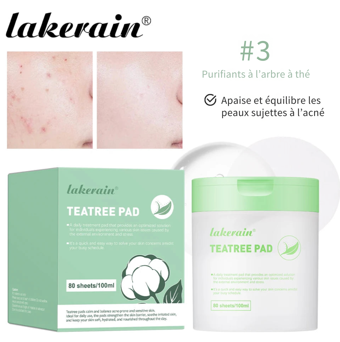 COTON DE SOIN MULTI-ACTIFS – SOIN VISAGE CORÉEN LAKERAIN