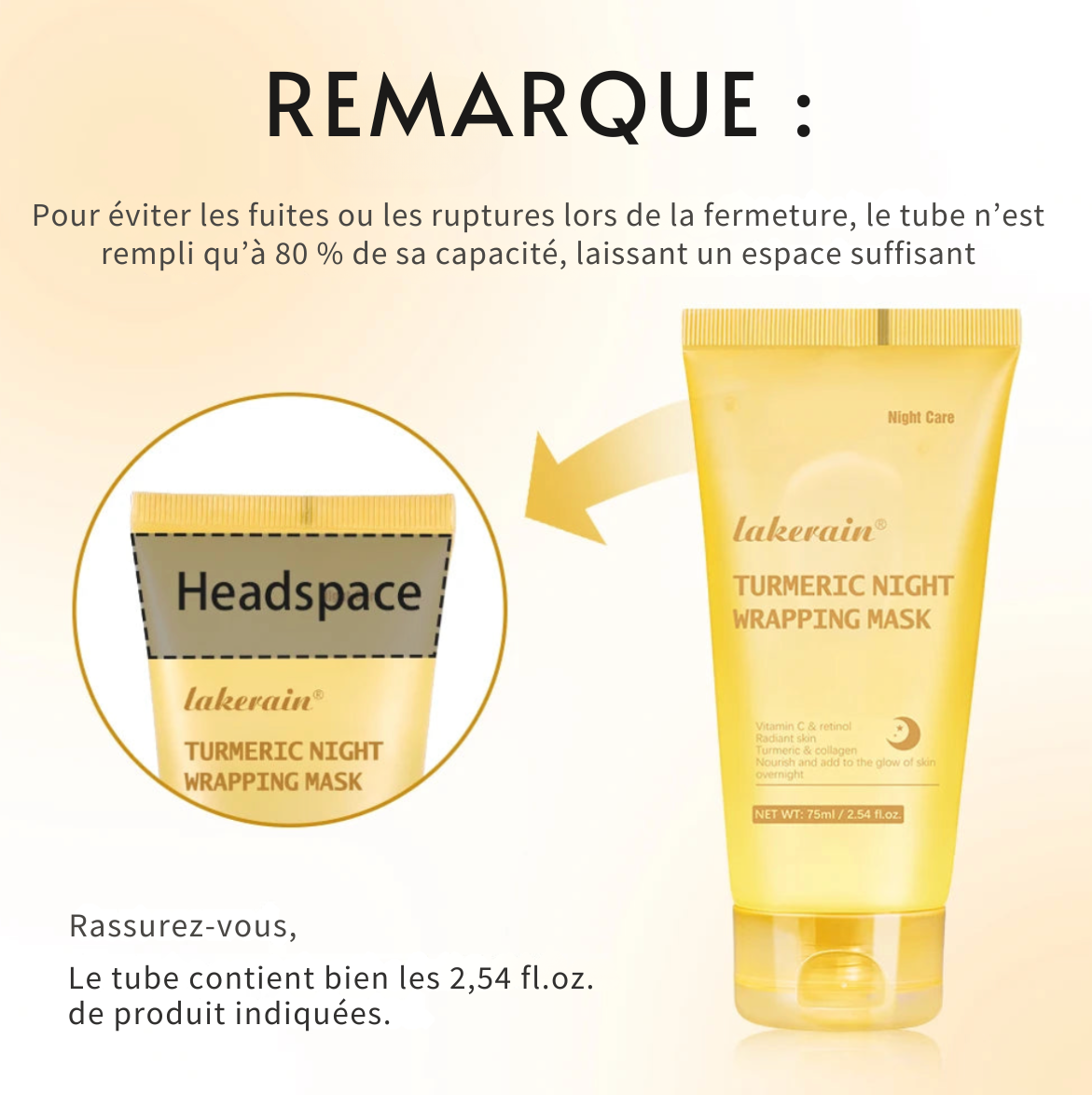 MASQUE ENVELOPPANT À L'ACIDE KOJIQUE ET AU CURCUMA